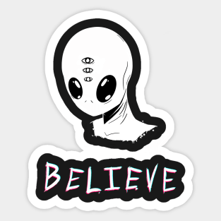 BELIEVE (Glitch text vers) Sticker